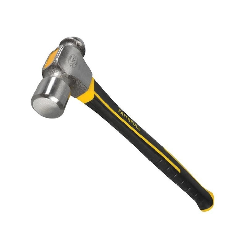 Faithfull Ball Pein Hammer, Fibreglass Shaft - Multi Colour - 1.36kg (48oz)
