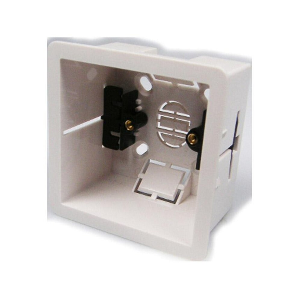 Dencon 1 Gang Dry Lining Box - White - 36mm