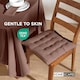 image 3 of Homescapes Seat Pad Luxury Cotton Indoor Outdoor Garden Dining Cushion | Brown | 40 x 40 cm | 1