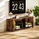 image 8 of HOMCOM TV Stand, Entertainment Centre with LED Lights, Rustic Brown | Brown | 1