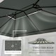 image 3 of Outsunny 3x4m Gazebo Replacement Roof Canopy 2 Tier Top UV Cover Patio Cream