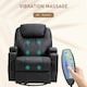 image 3 of HOMCOM 8-Point Massage Recliner Sofa Rocking Swivel with Remote, Black