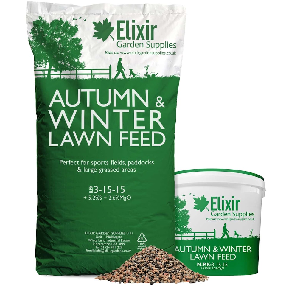 image 1 of Elixir Gardens Autumn & Winter Fertiliser Sports Field, Paddock & Lawn Feed 3-15-15 N.P.K x20kg Bag