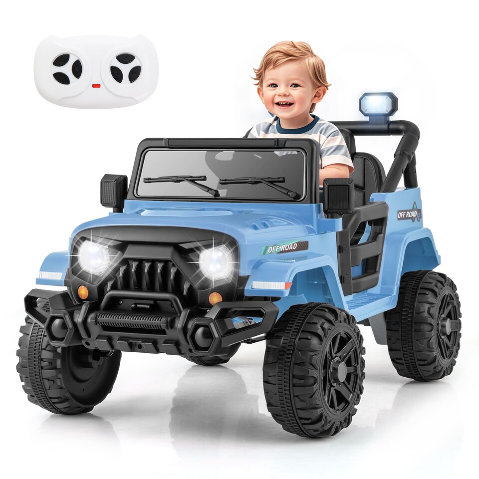image 1 of COSTWAY 12V Kids Ride on Truck Powered Toy Vehicle Blue