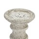 image 3 of Hill Interiors Ceramic Column Candle Holder - Stone - 31cm x 12cm x 12cm