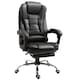 image 1 of HOMCOM PU Leather Executive Office Chair with Retractable Footrest, Brown