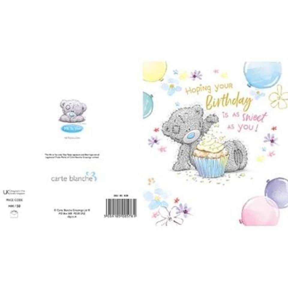 image 1 of Me To You Bear Tatty Teddy With Cupcake Birthday Card