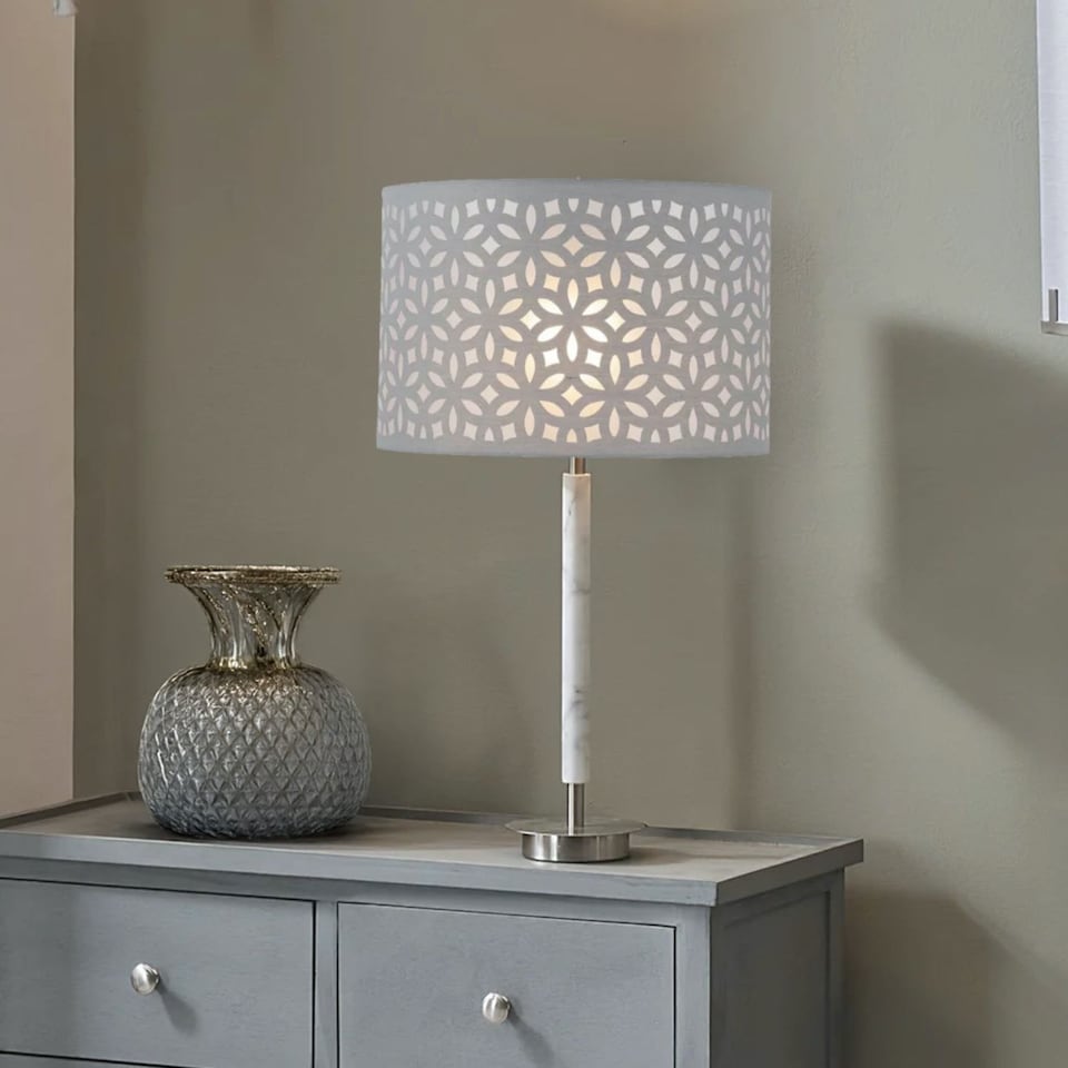 image 1 of Grey Laser Cut 30cm Pendant Lightshade | Grey | Large | 1