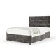 image 1 of Signature Platinum 2000 Pocket Sprung Charcoal Chenille Divan Set And Milan Headboard Small Single