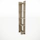 image 2 of Living and Home Modern 5-Tier Corner Bookshelf Shelf Unit - Maple Wood