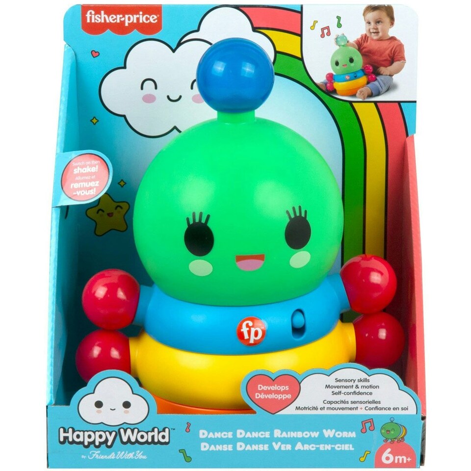 image 1 of Fisher Price Happy World Dance Rainbow Worm GJW32