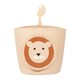 image 1 of OHS Kids Round Lion Felt Toy Storage Organiser Basket - Brown