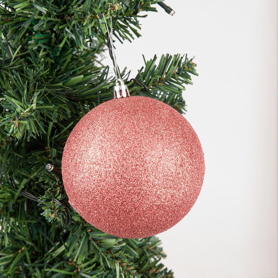 image 1 of BAUBLES ROSE GOLD 10cm - 6pcs Set PVC