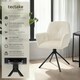 image 2 of Swivel Chair Lenia - upholstered, padded, 56.5 x 54 x 86 cm - Set of 2 Cream | Velvet Cream/Black