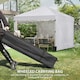 image 10 of Outsunny 3x3 (M) Pop Up Gazebo Party Tent w/ 2 Sidewalls, Weight Bags, White