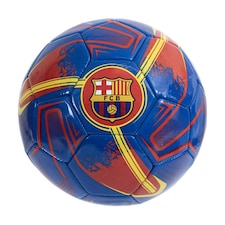 FC Barcelona Turbine Print Training Ball - Blue/Garnet - One Size Blue