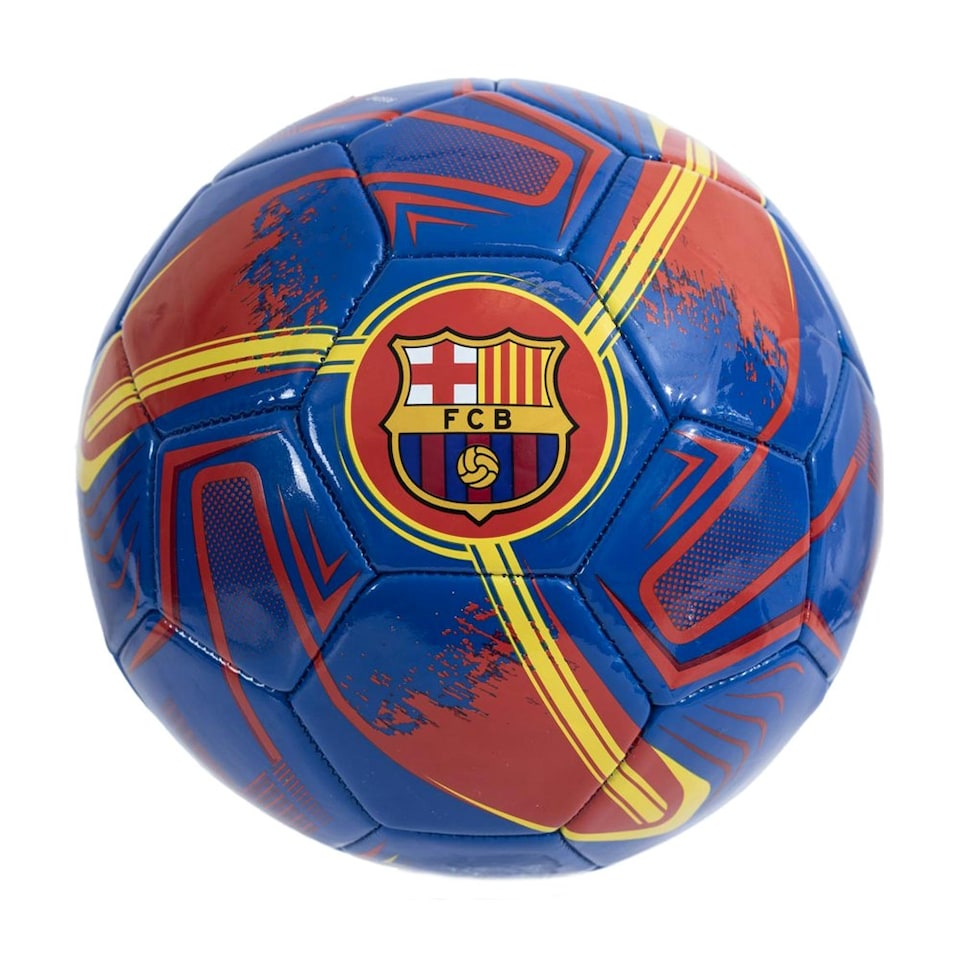 image 1 of FC Barcelona Turbine Print Training Ball - Blue/Garnet - One Size Blue
