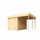 image 2 of Bahamas-Log Cabin, Wooden Garden Room, Timber Summerhouse, Home Office - L680 x W560 x H250.8 cm Brown