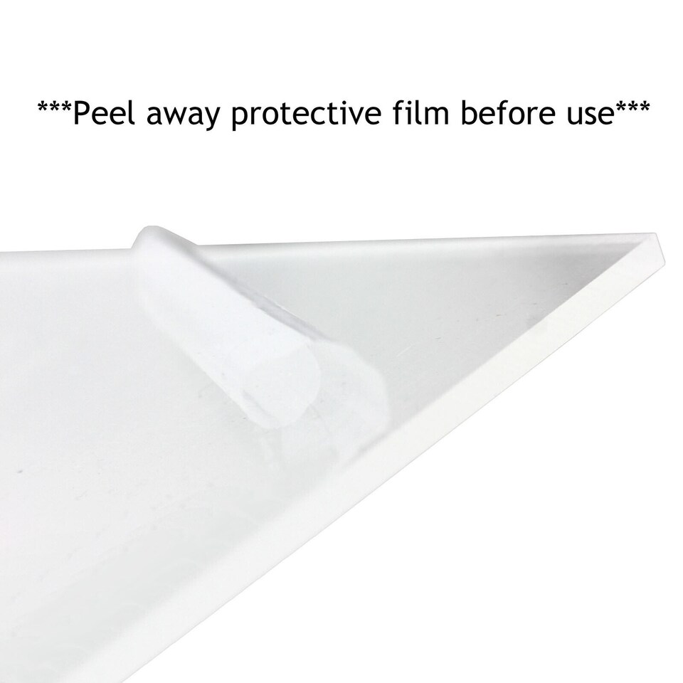 image 1 of SPARES2GO Universal Fridge Shelf Crisper Cover Clear Cut to Size 520mm x 350mm