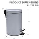 image 2 of Upgrade your home with this brand new stainless steel pedal bin, designed to complement any modern kitchen, bathroom, or office. Grey
