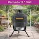 image 2 of Kamado 13" Ceramic BBQ Grill Smoker Charcoal Cooking Oven Portable