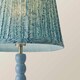 image 5 of ValueLights Bobbin Pastel Blue Table Lamp Leaf Pleated Shade