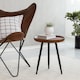 image 3 of Chervey Round Solid Mango Wood Side Table with Tri-Pin Legs Small