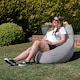 image 2 of icon Recliner Indoor Outdoor Bean Bag Grey Bean Bag Chair Grey