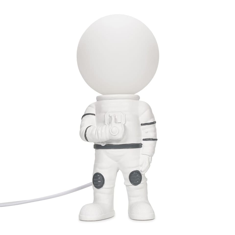 image 1 of ValueLights Tom Childrens Painted White Table Lamp & Bulb | White