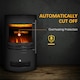 image 10 of HOMCOM Fireplace Electric Heater Stove w/ Thermostat Control Black Freestanding