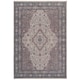 image 1 of KUKOON Beige Medallion Washable & Non Slip Distressed Living Room Area Rug 200cm x 290cm Cream