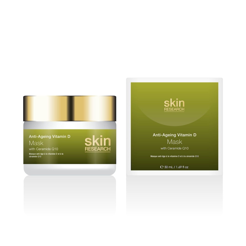 image 1 of Skin Research Anti-Ageing Vitamin D & Ceramide Q10 Mask 50ml x 2 Duo Set