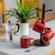 image 4 of Argon Tableware 6x Matt Coloured Coffee Mugs - Red - 350ml - Tea Mug Latte Mug Cappuccino Mug Drinking Mug Red