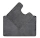 image 7 of Luxury Microfibre Deep Pile Bath Mat and Pedestal Set - Non Slip | Black | Black