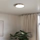 image 2 of EGLO Fueva 6 Silver Steel & Plastic LED CCT Technology Flush Ceiling Light Gold | Satin Nickel