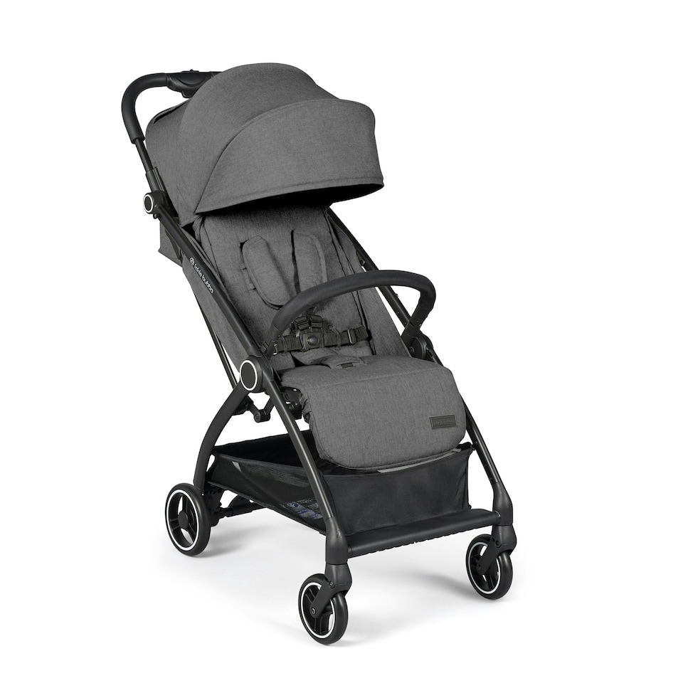 image 1 of Aries Autofold Stroller - Feather-Light Design, Multi-Position Recline, Handy Auto-Fold, Birth to 22kg, UPF 50+ Hood & Raincover (Graphite Grey)