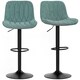 image 1 of HOMCOM Bar Stools Set of 2, Modern Armless Bar Chairs Blue