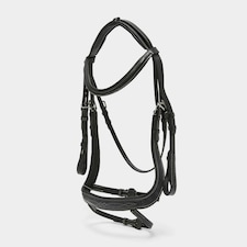 Salisbury Buckingham Leather Horse Bridle - Black - Full