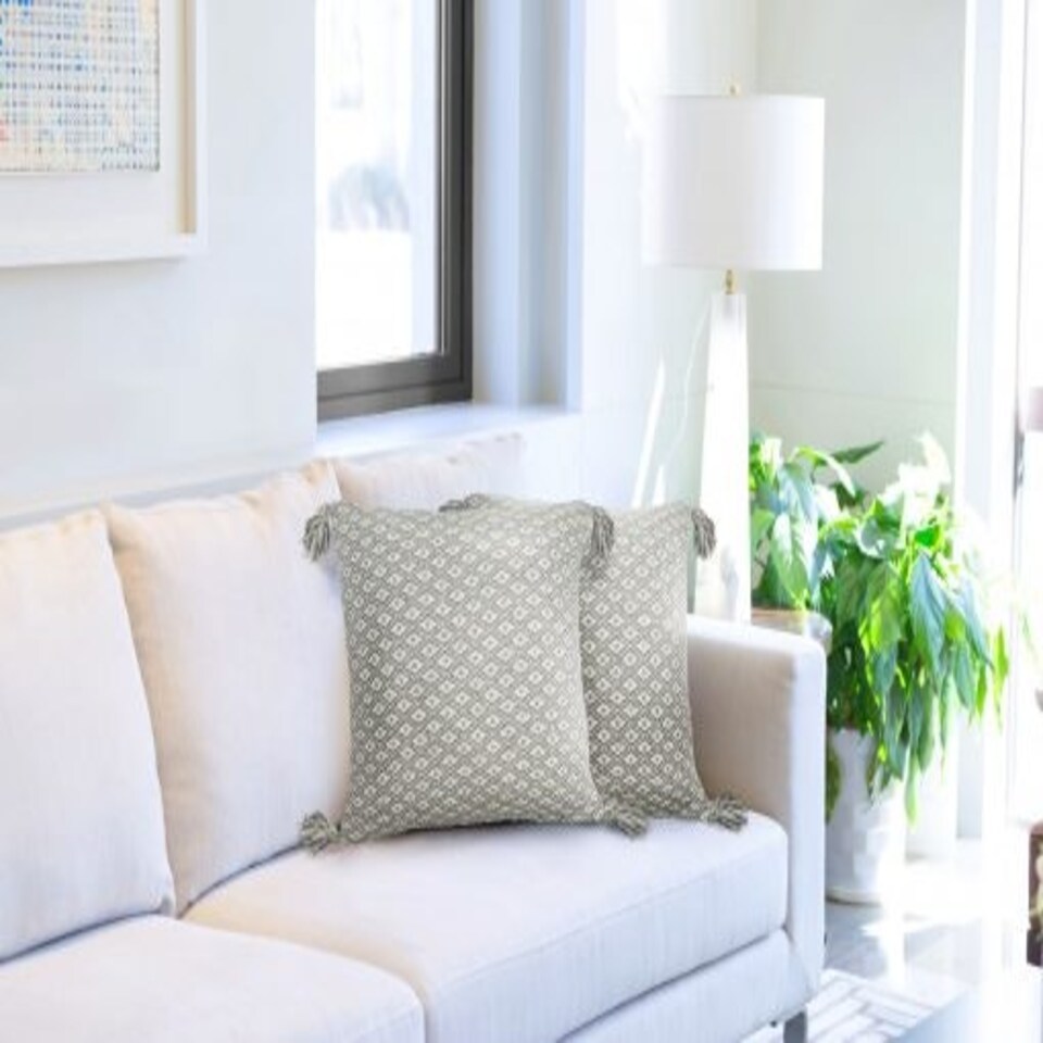 image 1 of Stockholm Cushion Cover 43cm x 43cm Grey Grey | Grey