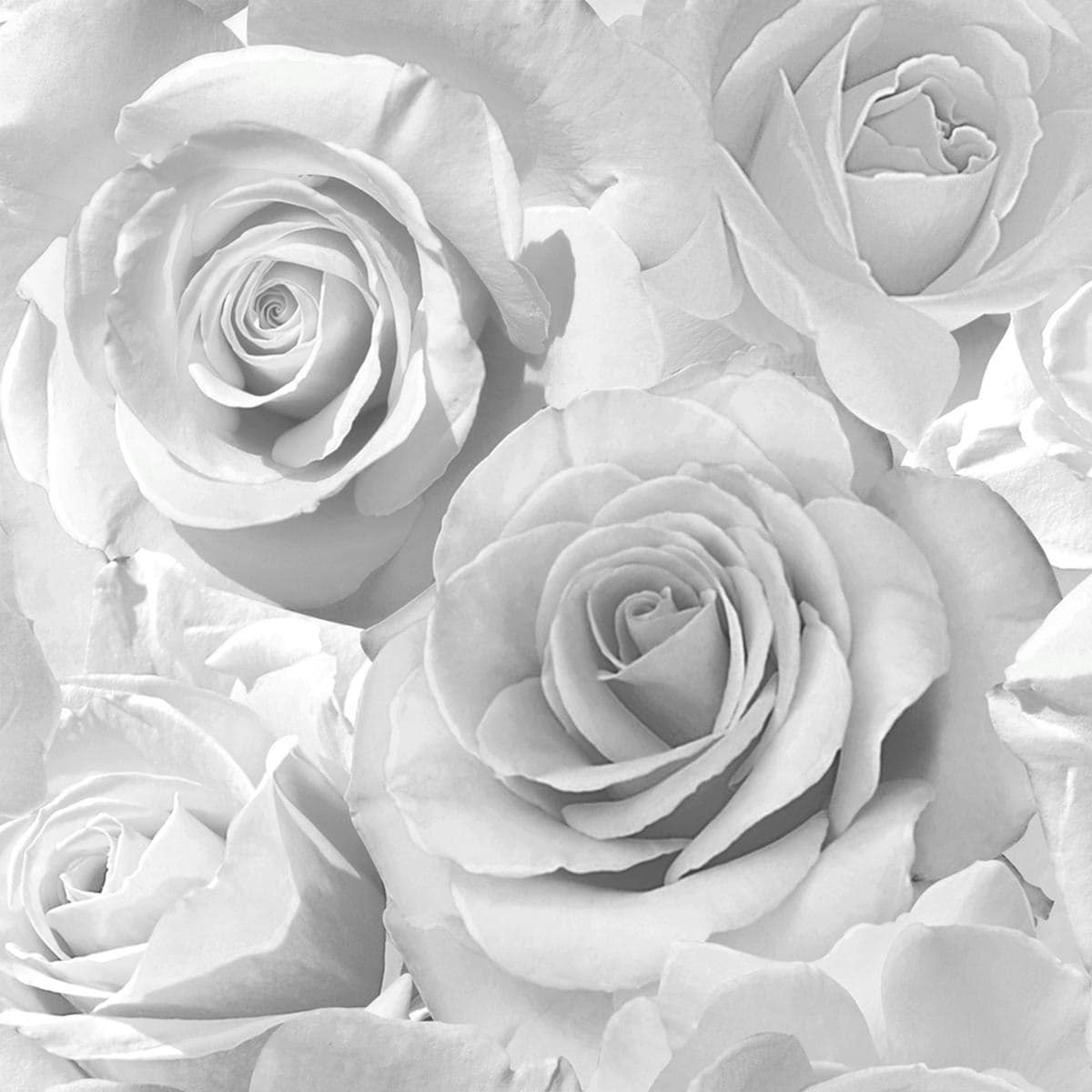 Muriva Madison Rose Glitter Wallpaper - Grey/Silver - One Size Grey