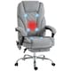 image 1 of Vinsetto Massage Office Chair, Heated Reclining Desk Chair, Grey