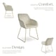 image 3 of Dining Chair Jeane - velvet look, cantilever frame - per piece Cream | Velvet Look Cream/Gold