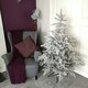 image 1 of 150cm 5ft Grey Frosted Grandis Fir PE / PVC Mix Hinged Festive Christmas Tree 1038 tips