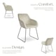 image 3 of Dining Chair Jeane - velvet look, cantilever frame - Set of 2 Cream | Velvet Cream/Black