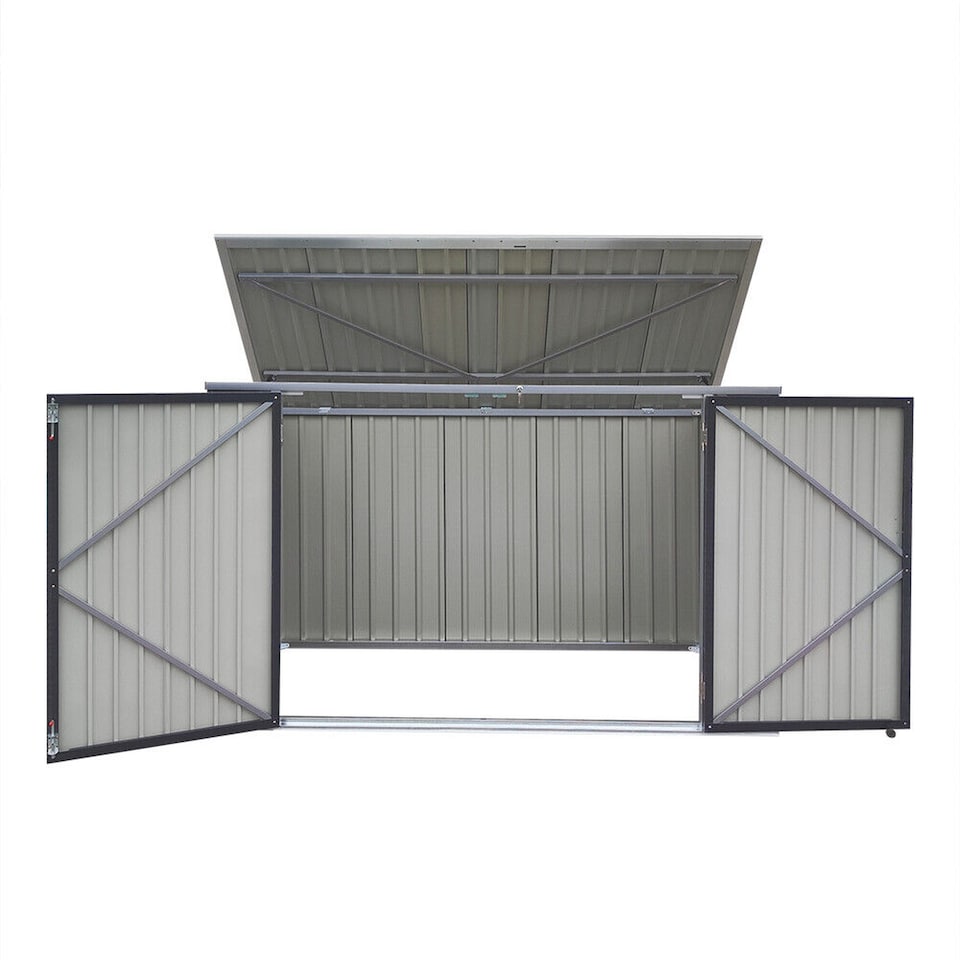 image 1 of Groundlevel Extra Large Galvanised Metal Garden Storage Shed Lockable Door