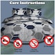 image 3 of VELVETIO Aster Geo Complete Duvet Cover Set with Fitted Sheet Breathable Bedding Quilt Blue | Single