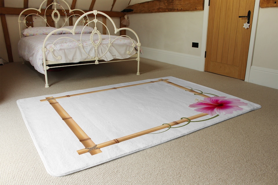 image 1 of Bamboo Border Designer Rug | Multi