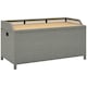 image 6 of Outsunny Rattan Outdoor Storage Bench with Aluminium Frame, Grey Grey | Grey