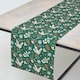 image 1 of Homescapes Festive Forest Green Christmas Table Runner - 35 x 250 cm | Green | One Size | 1