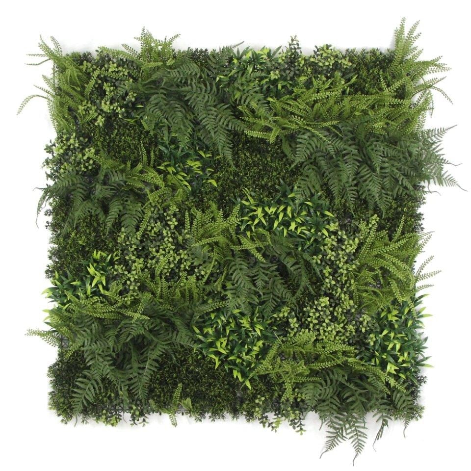 image 1 of 100cm Green Wall Fire Resistant Natural Fern Artificial